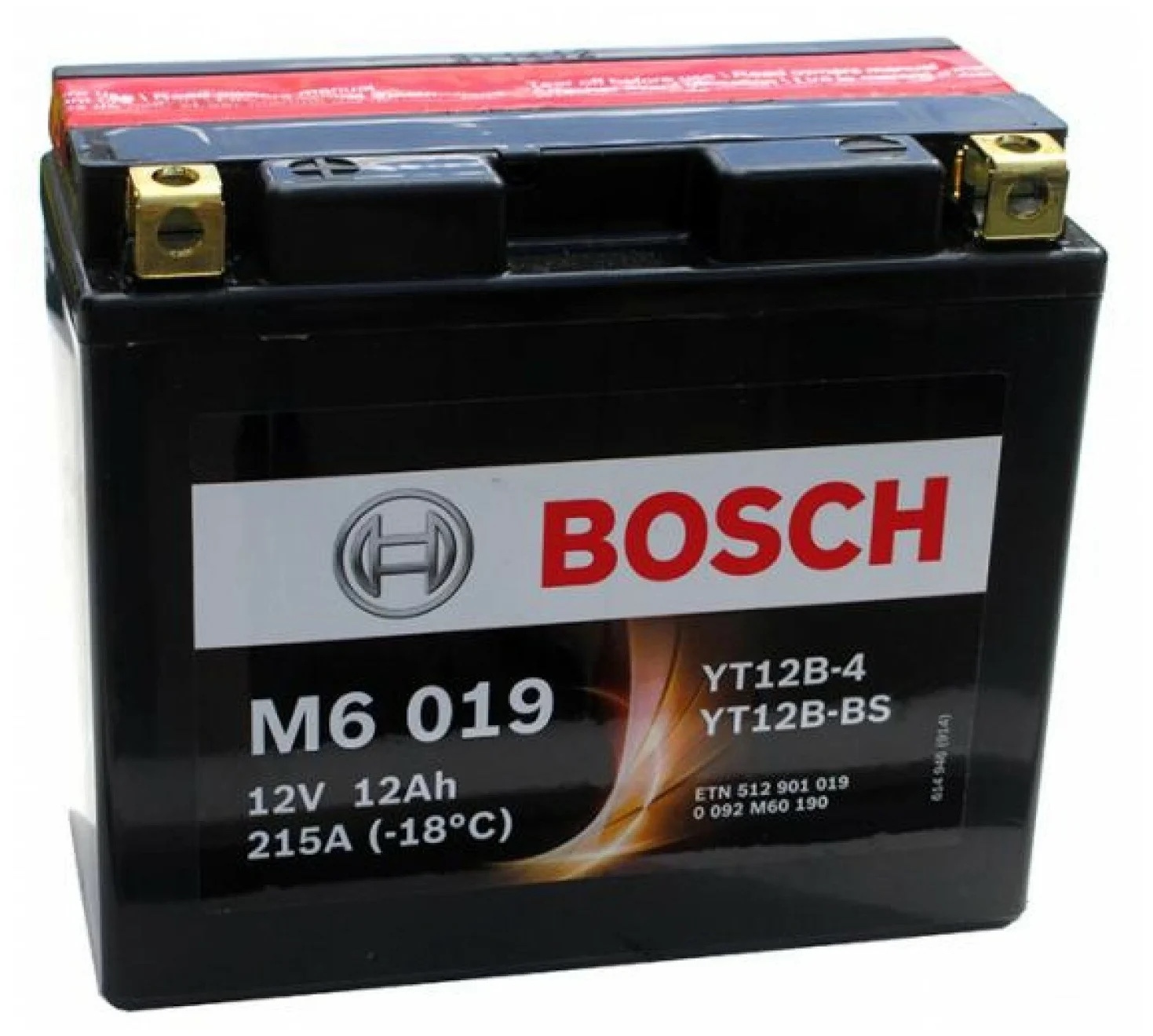 Аккумулятор Bosch 0092M60190 AGM M6 12V 12AH 215A, Bosch